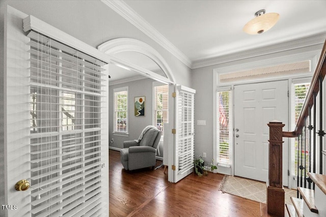 102 Barometer Ln, Cary, NC 27513 - foyer with ornamental molding and wood finished floors