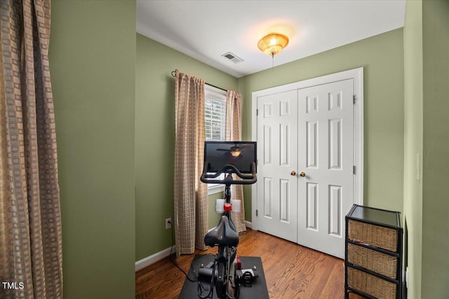 102 Barometer Ln, Cary, NC 27513 - workout area featuring wood finished floors