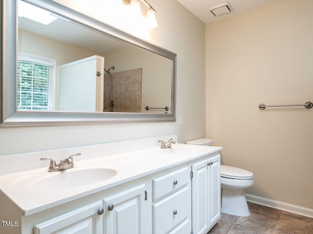 4032 Brook Cross Dr, Apex, NC 27539 - bathroom with double vanity and tiled shower