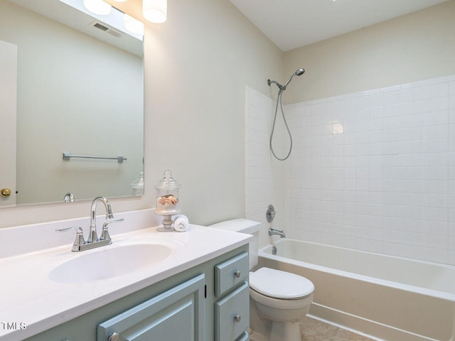 4032 Brook Cross Dr, Apex, NC 27539 - bathroom featuring vanity, shower / bath combination, and tile patterned flooring