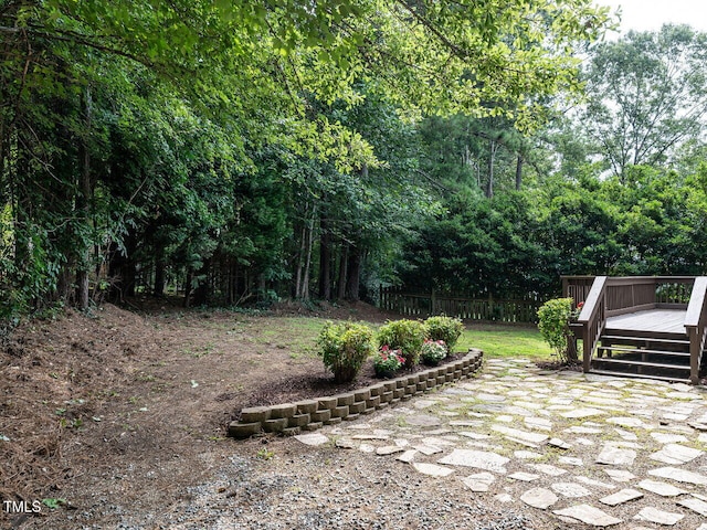 4032 Brook Cross Dr, Apex, NC 27539 - view of yard with a deck