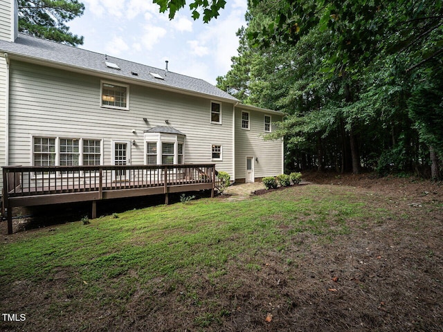 4032 Brook Cross Dr, Apex, NC 27539 - back of house with a deck and a yard