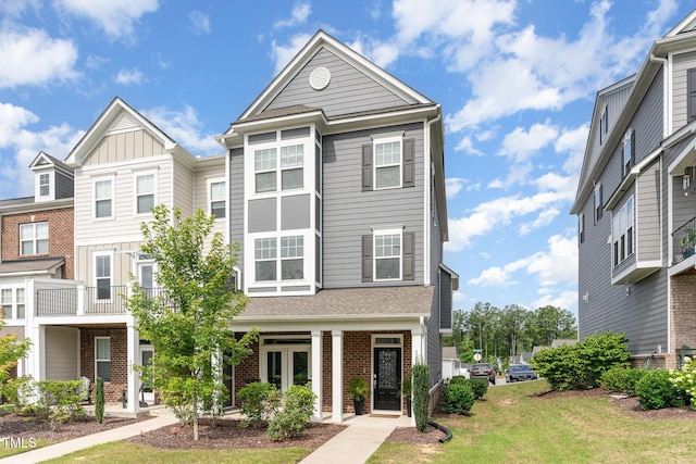 1425 Herb Garden Way, Apex, NC 27502 - view of front of property with brick siding and a front yard