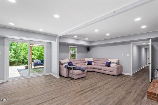 1920 Quail Ridge Rd, Raleigh, NC 27609 - living room with wood finished floors and recessed lighting