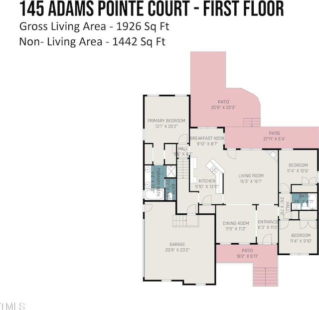 145 Adams Pointe Ct, Angier, NC 27501 - view of home floor plan