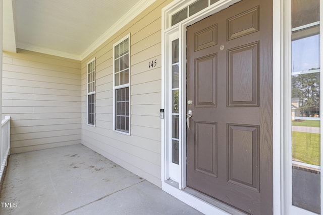 145 Adams Pointe Ct, Angier, NC 27501 - doorway to property featuring covered porch