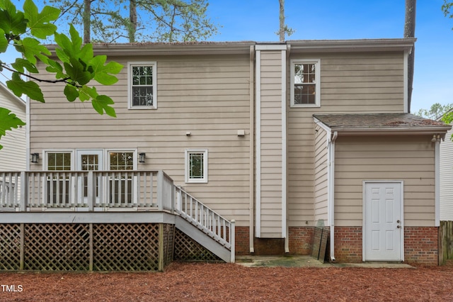 109 Grey Fox Ct, Cary, NC 27511 - back of property featuring a deck