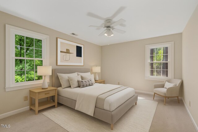 109 Grey Fox Ct, Cary, NC 27511 - carpeted bedroom featuring baseboards and ceiling fan