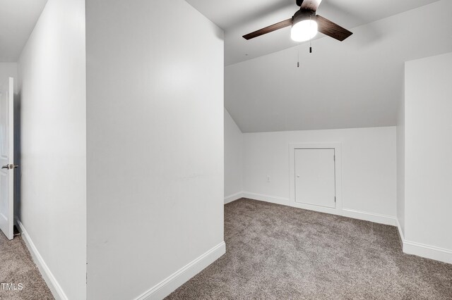 837 Varina Ln, Fuquay Varina, NC 27526 - bonus room featuring carpet flooring, a ceiling fan, and lofted ceiling