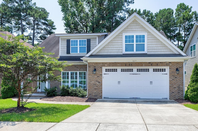 837 Varina Ln, Fuquay Varina, NC 27526 - view of front of property featuring brick siding and driveway
