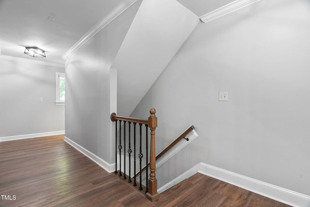 13004 Hanford Ct, Raleigh, NC 27614 - stairway with crown molding and wood finished floors