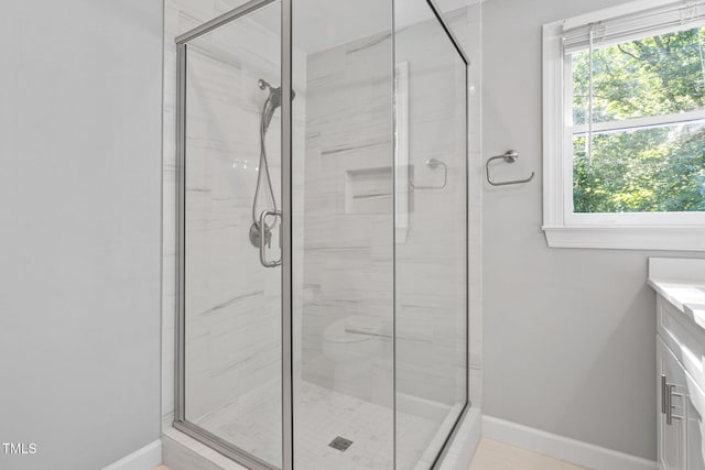 13004 Hanford Ct, Raleigh, NC 27614 - full bath with a stall shower and vanity