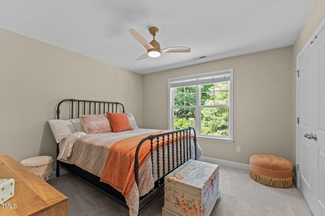 1831 Grandmaster Way, Wake Forest, NC 27587 - carpeted bedroom with baseboards and a ceiling fan