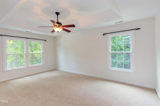 4212 Sprucedale Dr, Raleigh, NC 27613 - spare room featuring light colored carpet and ceiling fan
