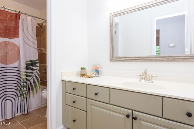 4212 Sprucedale Dr, Raleigh, NC 27613 - full bathroom with vanity, tile patterned flooring, and shower / tub combo