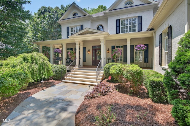 3748 Knollcreek Dr, Apex, NC 27539 - neoclassical / greek revival house featuring a porch