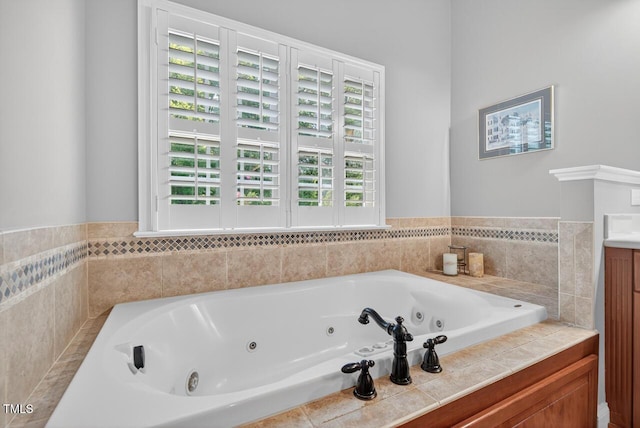 3748 Knollcreek Dr, Apex, NC 27539 - full bath with a tub with jets and vanity
