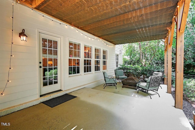 3748 Knollcreek Dr, Apex, NC 27539 - view of patio / terrace featuring an outdoor living space
