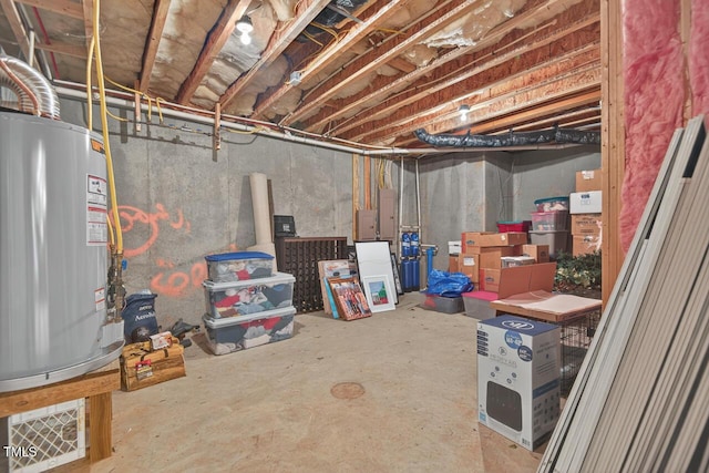 3748 Knollcreek Dr, Apex, NC 27539 - unfinished below grade area with gas water heater