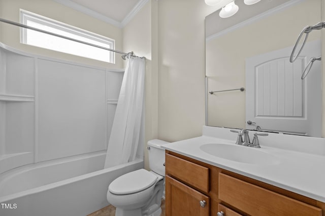 1704 Horne Creek Dr, Durham, NC 27703 - full bath featuring shower / tub combo, vanity, and ornamental molding
