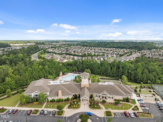 1704 Horne Creek Dr, Durham, NC 27703 - drone / aerial view of a pool area