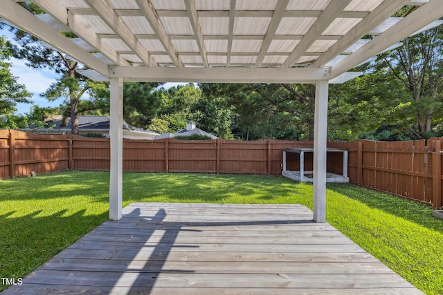 328 Palmdale Ct, Holly Springs, NC 27540 - wooden terrace featuring a fenced backyard