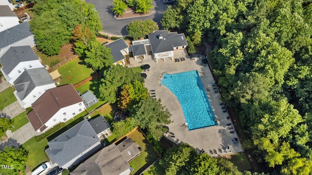 328 Palmdale Ct, Holly Springs, NC 27540 - aerial view of residential area with a pool