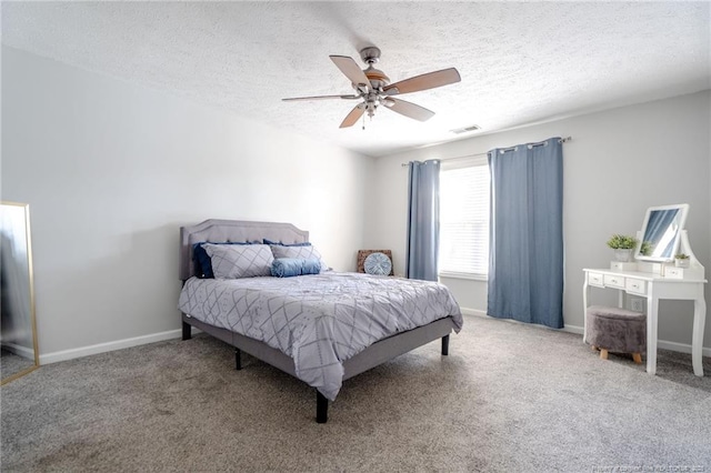 3314 Harbour Pointe Pl Unit 8, Fayetteville, NC 28314 - bedroom with carpet flooring, a textured ceiling, and a ceiling fan