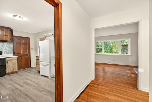3215 Oxford Dr, Durham, NC 27707 - corridor with light wood-style floors