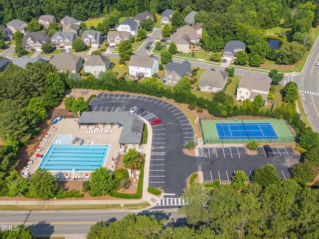 2712 Lake Waccamaw Trl, Apex, NC 27502 - bird's eye view of a pool area