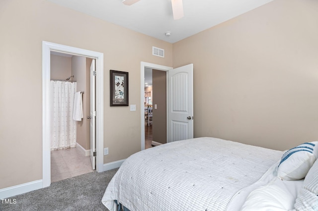 2712 Lake Waccamaw Trl, Apex, NC 27502 - bedroom featuring carpet flooring and ceiling fan