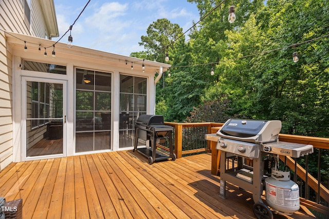 2712 Lake Waccamaw Trl, Apex, NC 27502 - wooden deck featuring area for grilling
