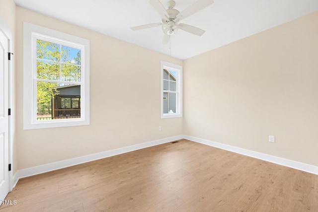 140 Purslane Dr, Franklinton, NC 27525 - empty room with light wood-type flooring and a ceiling fan