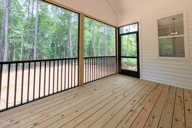 140 Purslane Dr, Franklinton, NC 27525 - unfurnished sunroom with a chandelier