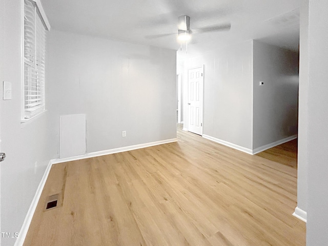 845 Newcombe Rd, Raleigh, NC 27610 - unfurnished room with light wood-style flooring and a ceiling fan