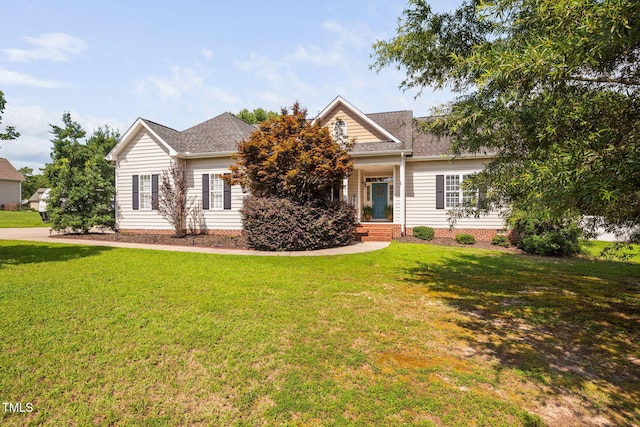 1824 Ferrell Meadows Dr, Zebulon, NC 27597 - view of front of property with a front lawn and crawl space