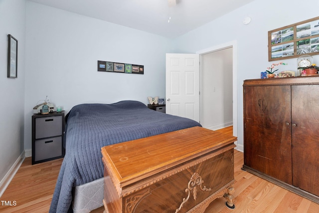 1824 Ferrell Meadows Dr, Zebulon, NC 27597 - bedroom with light wood-type flooring and baseboards