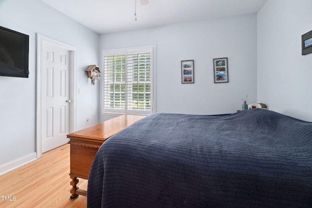 1824 Ferrell Meadows Dr, Zebulon, NC 27597 - bedroom featuring wood finished floors and ceiling fan