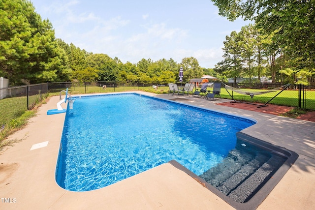 1824 Ferrell Meadows Dr, Zebulon, NC 27597 - view of swimming pool with a patio area