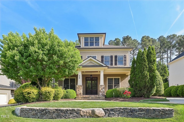 528 Bankhead Dr, Cary, NC 27519 - view of front of house featuring a porch and a front lawn