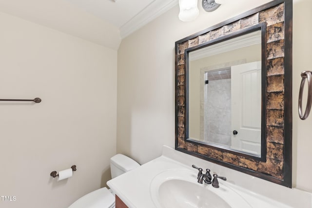 528 Bankhead Dr, Cary, NC 27519 - bathroom featuring vanity and ornamental molding