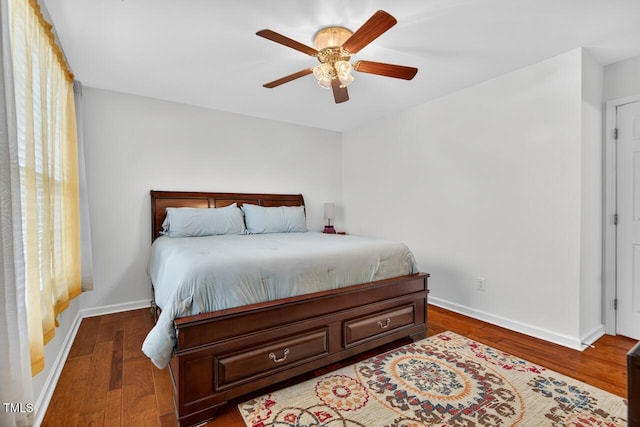 5 Ocean Ct, Durham, NC 27704 - bedroom with wood finished floors and a ceiling fan