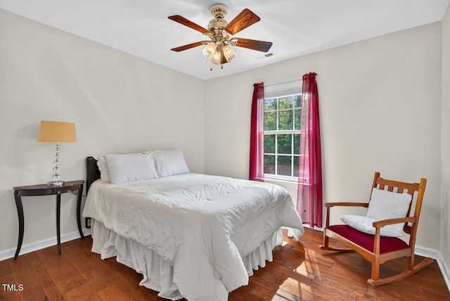 5 Ocean Ct, Durham, NC 27704 - bedroom featuring wood-type flooring and a ceiling fan