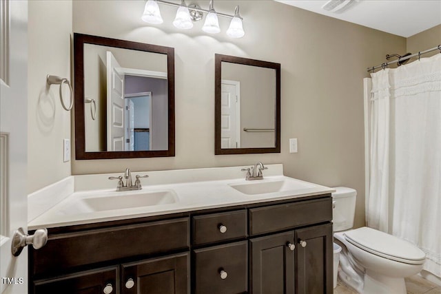 205 Willow Ridge Dr, Louisburg, NC 27549 - full bathroom with double vanity and a shower with curtain
