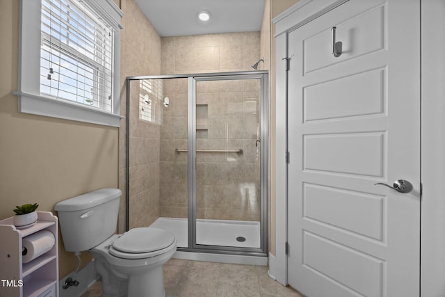 8713 Halsey Ln, Wake Forest, NC 27587 - full bathroom featuring a stall shower and tile patterned flooring