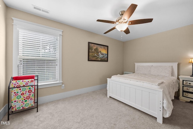 8713 Halsey Ln, Wake Forest, NC 27587 - bedroom with carpet and a ceiling fan