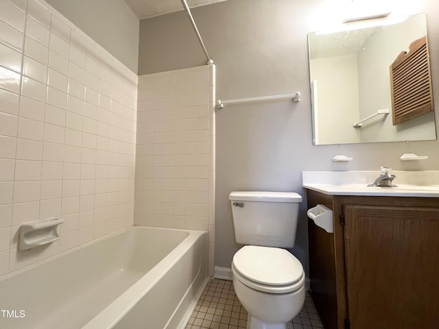 2206 Alpine Rd, Durham, NC 27707 - bathroom with vanity, tile patterned floors, and shower / washtub combination