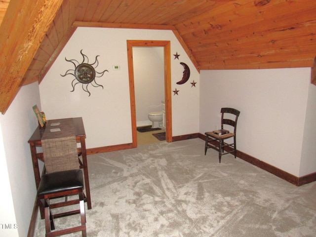 1159 Flemingtown Rd, Henderson, NC 27537 - bonus room featuring wood ceiling, vaulted ceiling, and carpet