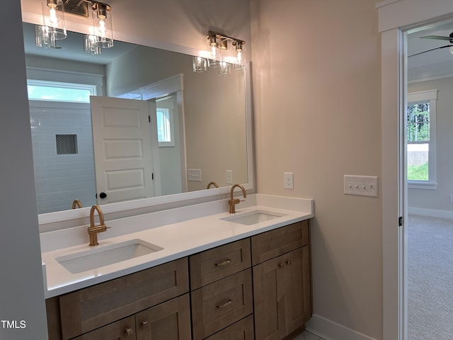 141 Noramac Ct, Selma, NC 27576 - full bath with double vanity and healthy amount of natural light