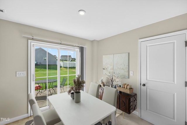 3 Windchime Ct, Durham, NC 27704 - dining area featuring baseboards and recessed lighting